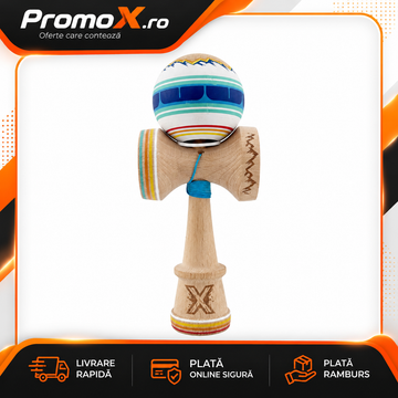 Kendama X Original MOUNTAINS - Profesionala KING SIZE V3, Rulment Metalic, Anti-Skid