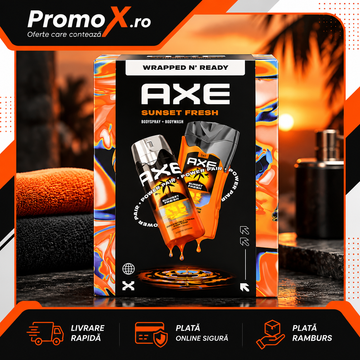 Set cadou Axe Sunset Fresh cu gel de dus 250ml si deodorant spray 150ml pentru barbati