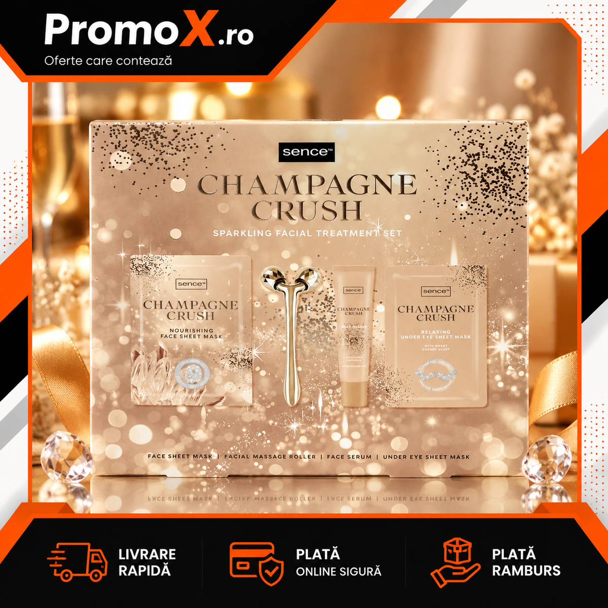 Set cadou Sence Night Luxe 4 piese pentru ingrijire personala